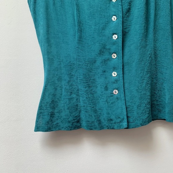 Vintage y2k monsoon silk blouse size uk 12 sleeveless - Picture 10 of 10